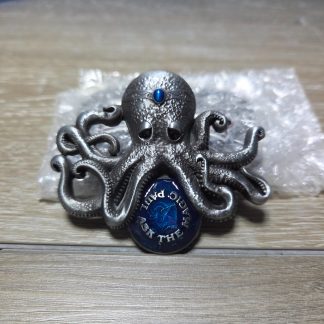 Magic Paul Ask The Magic Paul Octopus Blue Enamel Metal Belt Buckle