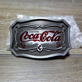 Coca-Cola Delicious & Refreshing 5 Cents Metal Belt Buckle