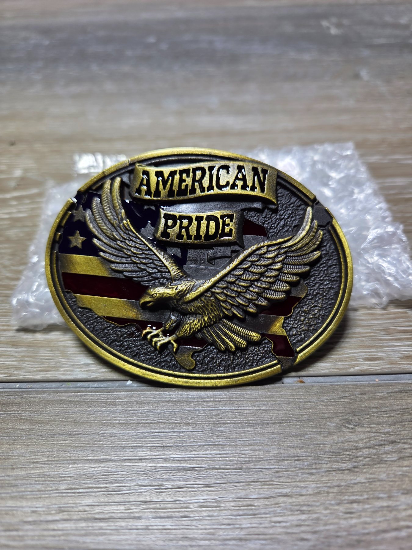 American Pride Bald Eagle USA Flag Patriotic Metal Belt Buckle