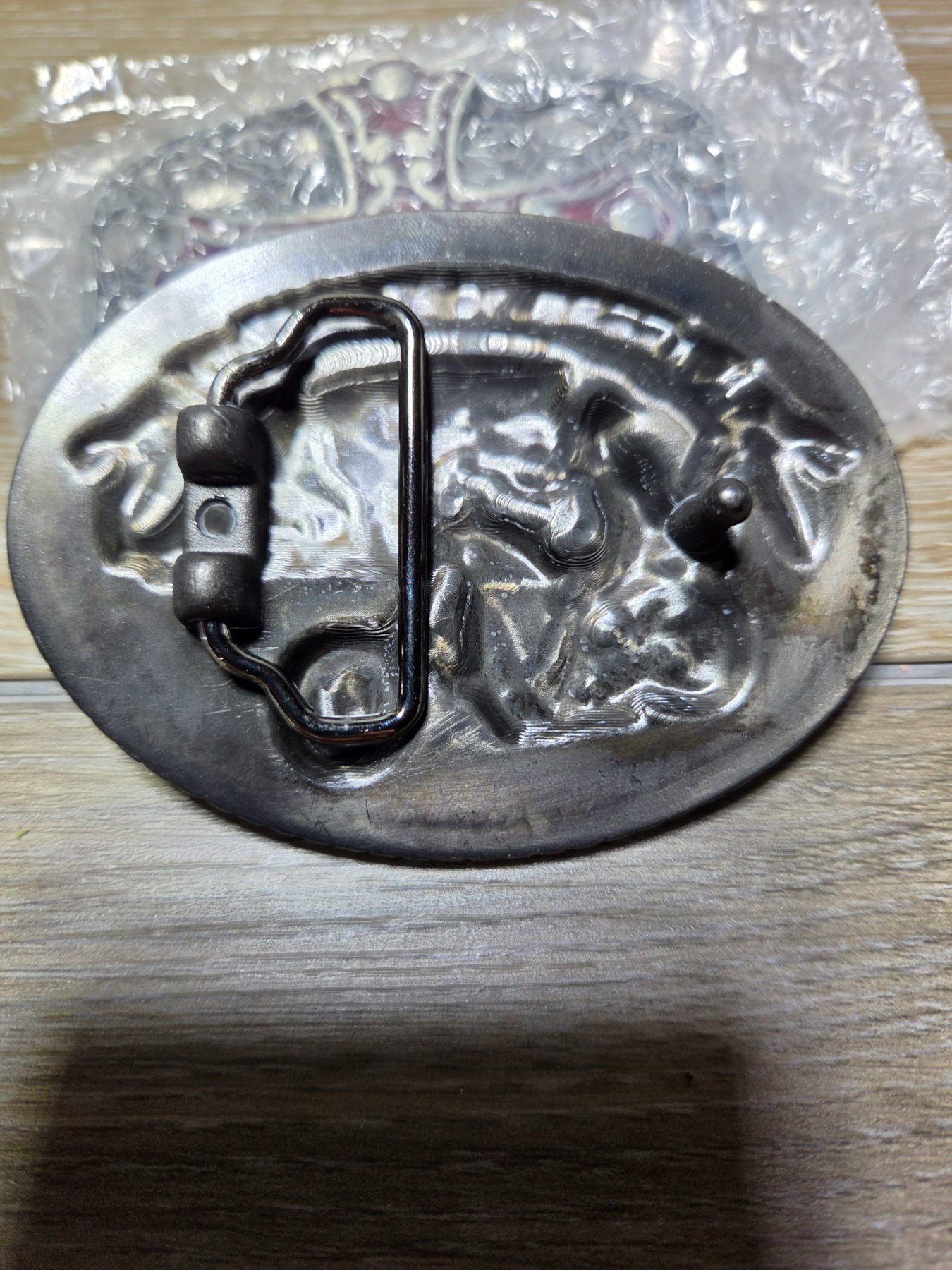 Born to Be Free Motorcycle Wolf Biker Metal Belt Buckle Black Silver - Image 2