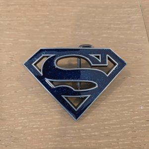Superman S Shield Blue Glitter Metal Belt Buckle DC Comics