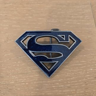 Superman S Shield Blue Glitter Metal Belt Buckle DC Comics