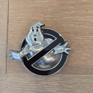 Ghostbusters No-Ghost Logo Black Silver Tone Belt Buckle