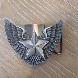 Winged Star Belt Buckle with Removable Flip Top Lighter