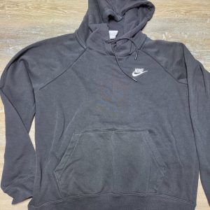 Nike Pullover Hoodie Embroidered Swoosh Men's Small Black