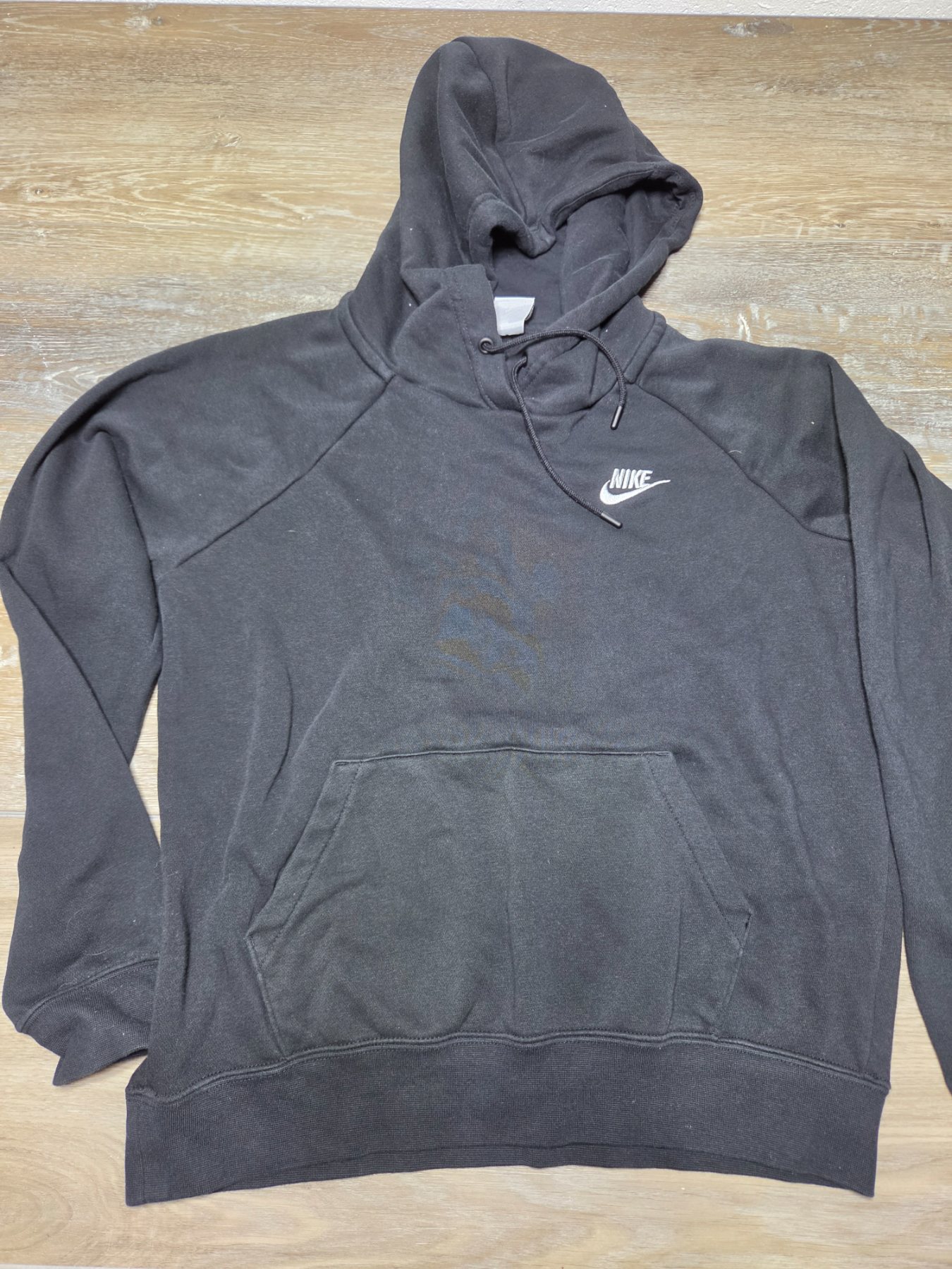 Nike Pullover Hoodie Embroidered Swoosh Men's Small Black
