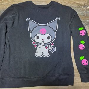 Sanrio Kuromi Graphic Crewneck Sweatshirt Juniors S Black