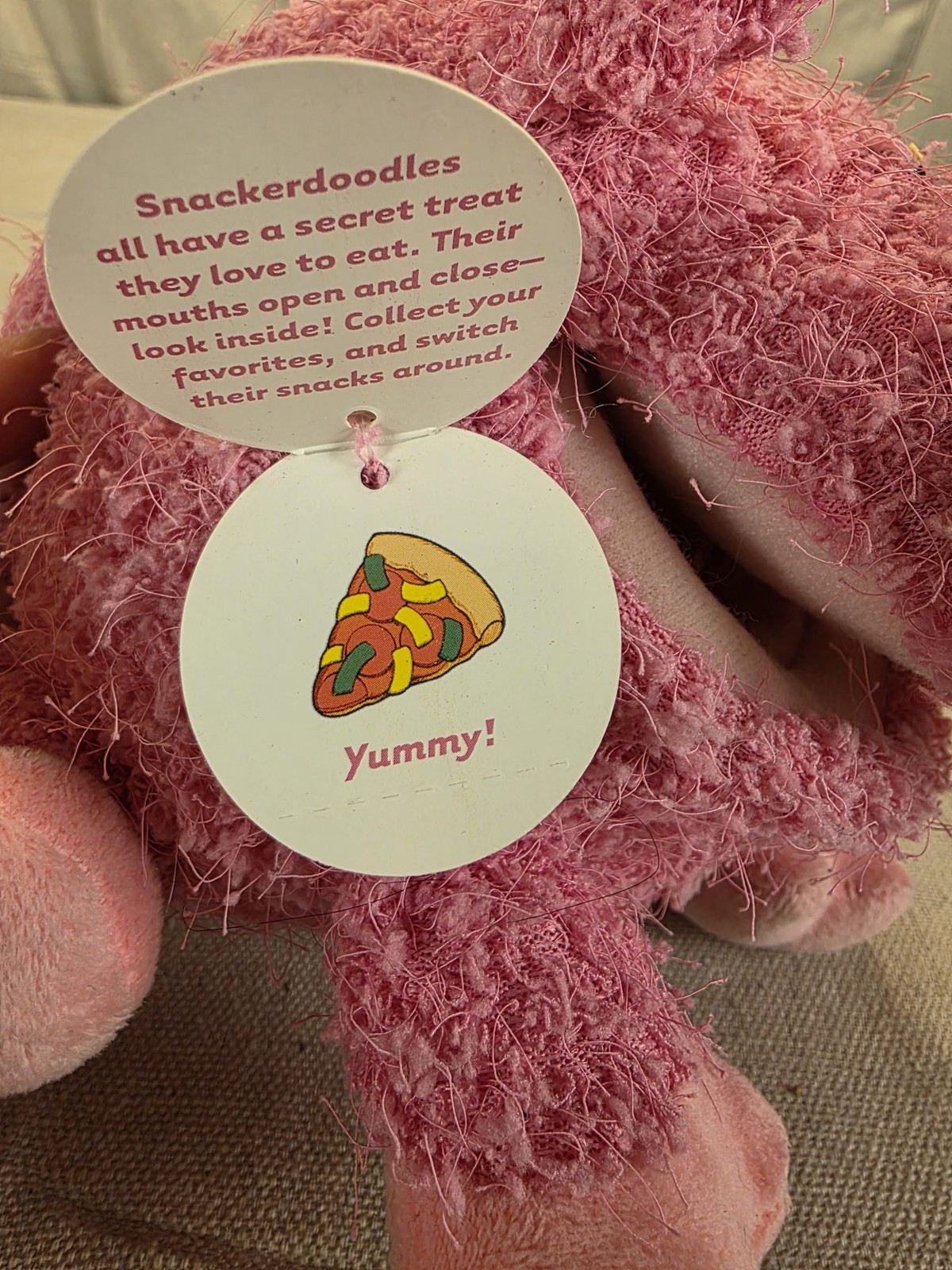 Hallmark Pepperoni Pink Plush Snackerdoodles Stuffed Animal NEW - Image 8