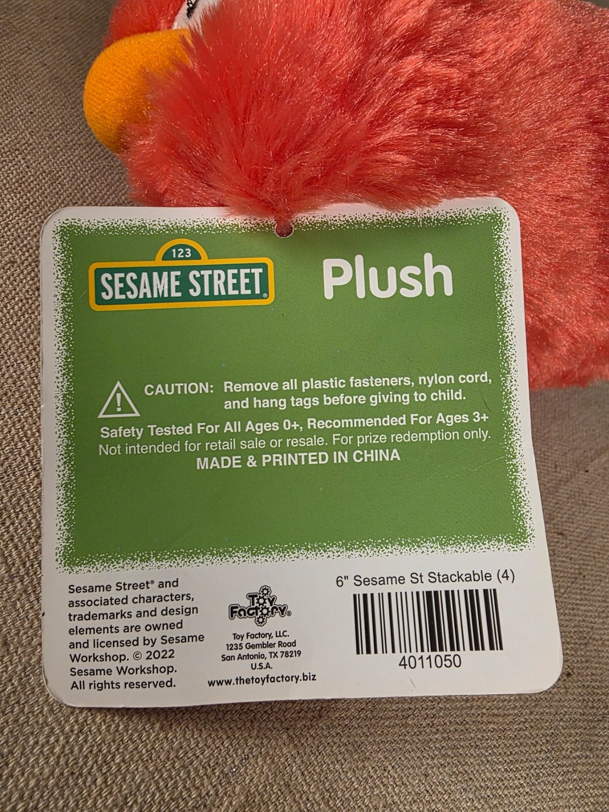 Sesame Street 6" Elmo Stackable Plush Toy Factory 2022 - Image 3