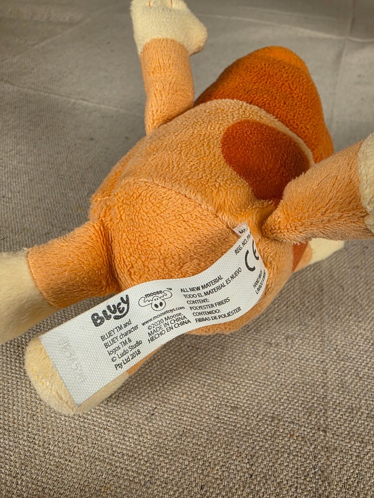 Bluey Bingo Plush Stuffed Animal 7 Inch Orange Beige Moose Toys - Image 4