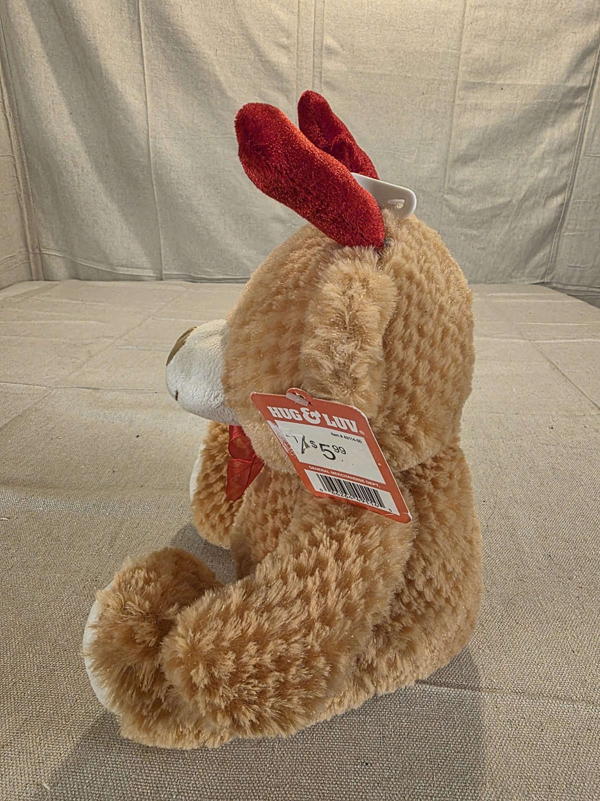 Hug & Luv Plush Reindeer Bear Christmas Stuffed Animal New - Image 3