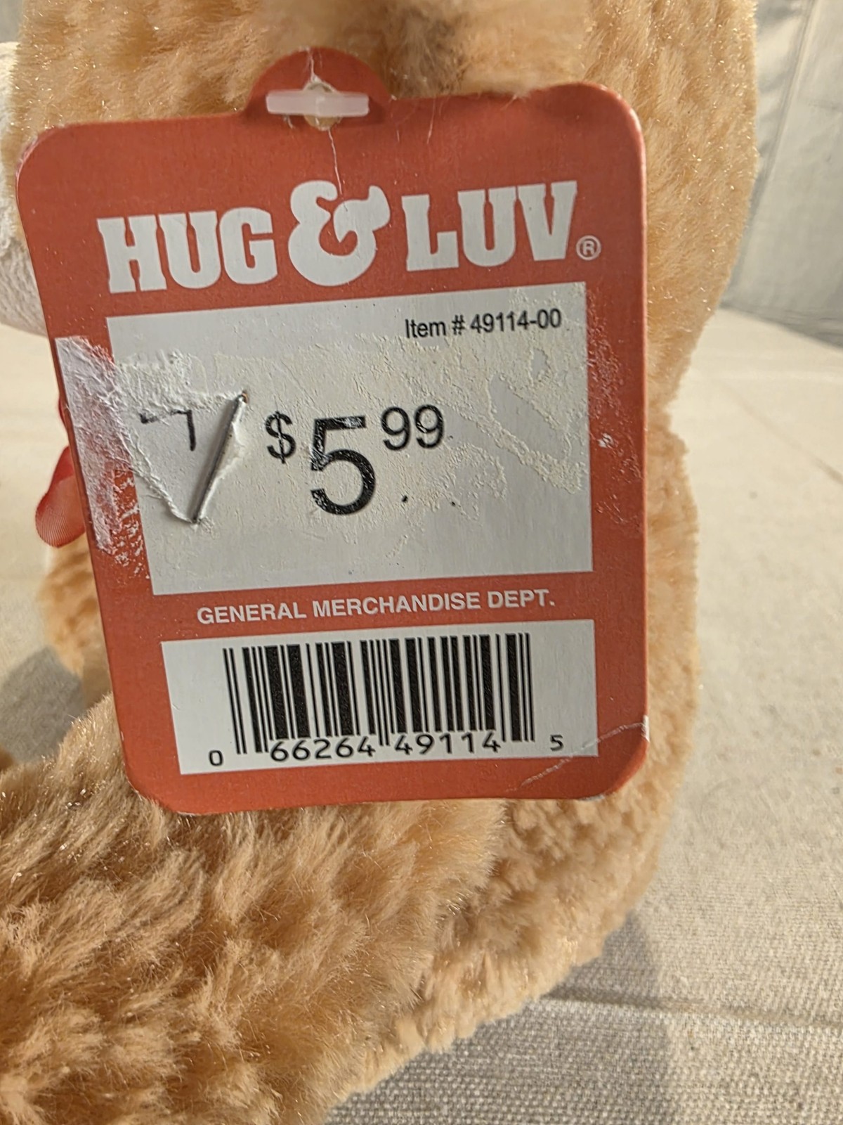 Hug & Luv Plush Reindeer Bear Christmas Stuffed Animal New - Image 4