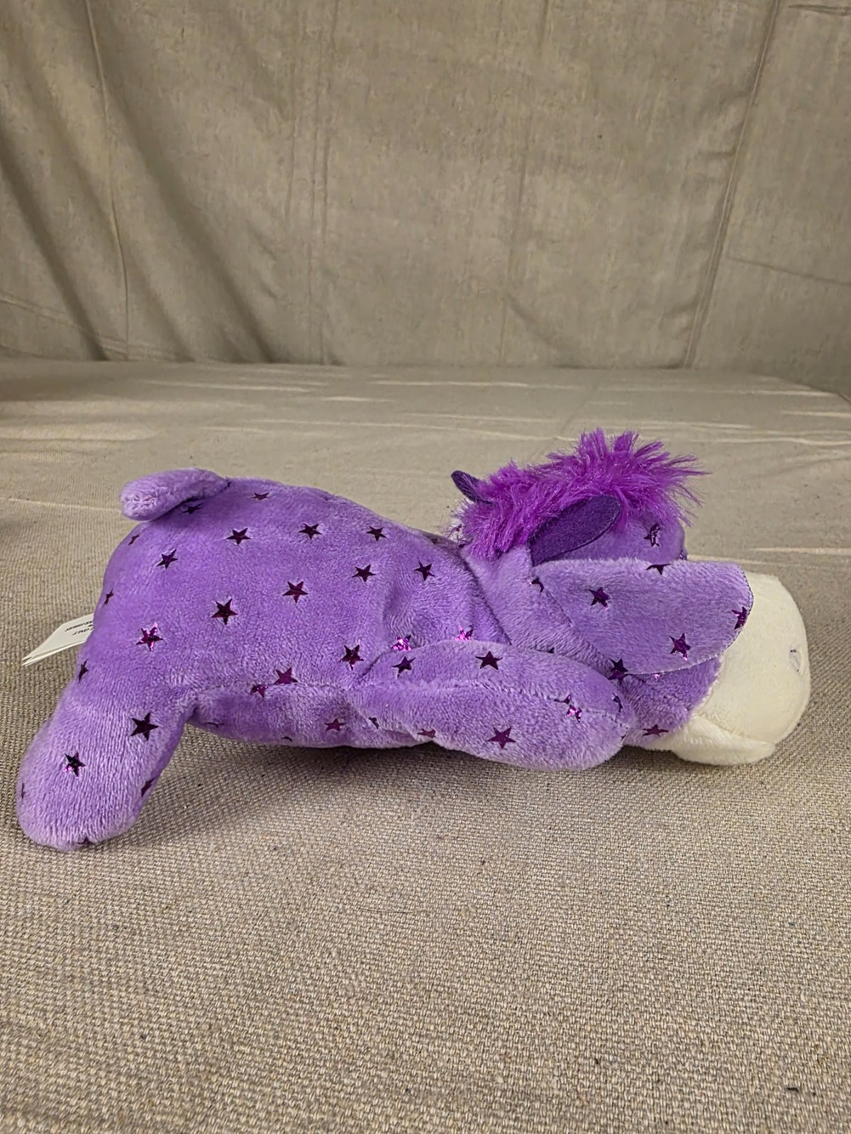 Nanco Purple Plush Hippo Toy with Star Pattern NEW - Image 3