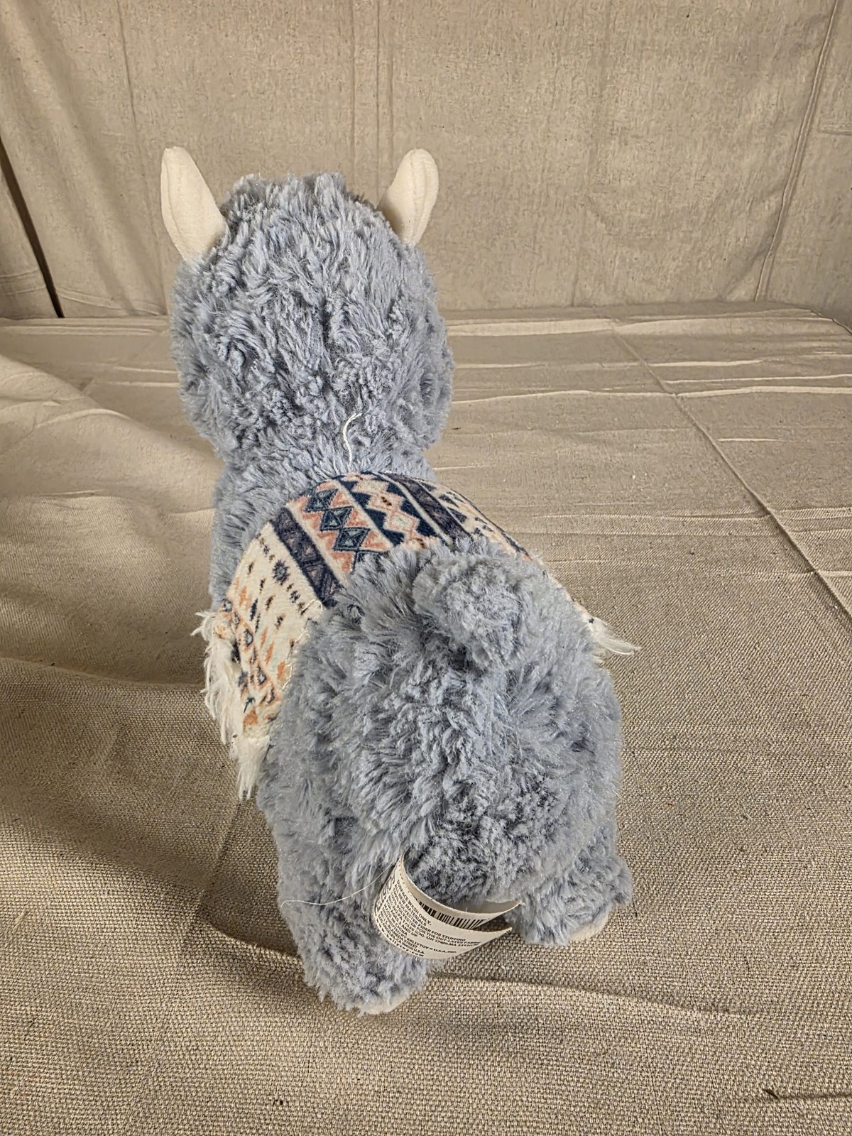 Kellytoy Plush Llama Alpaca Gray Blue with Saddle Blanket 10" - Image 4