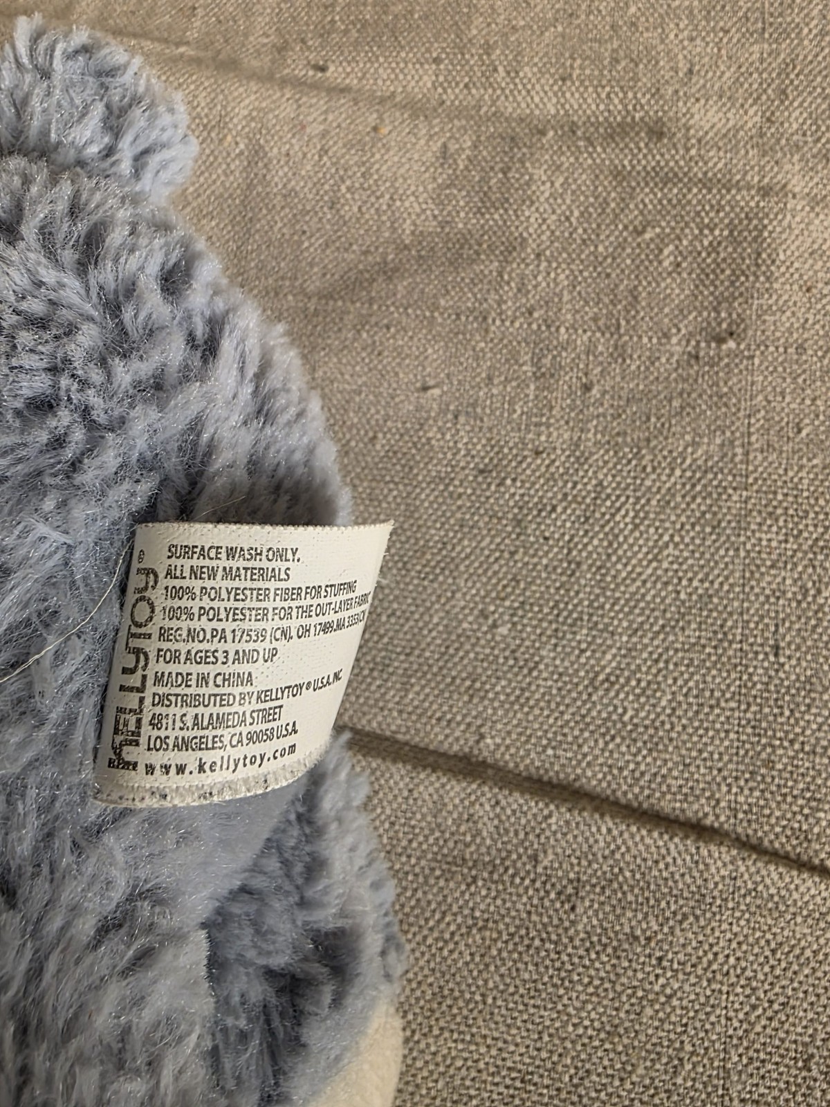 Kellytoy Plush Llama Alpaca Gray Blue with Saddle Blanket 10" - Image 5