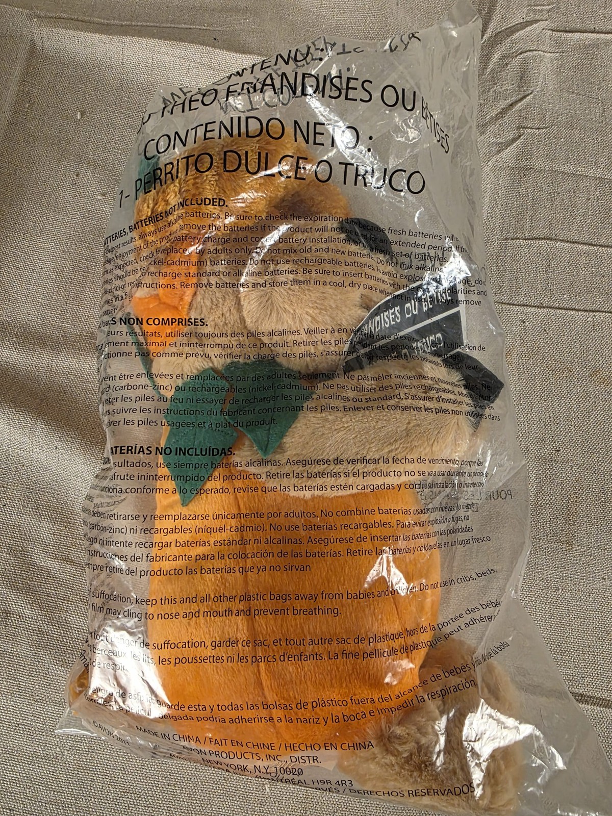 Avon We Got The Treats Halloween Singing Puppy Plush New Sealed - Image 3