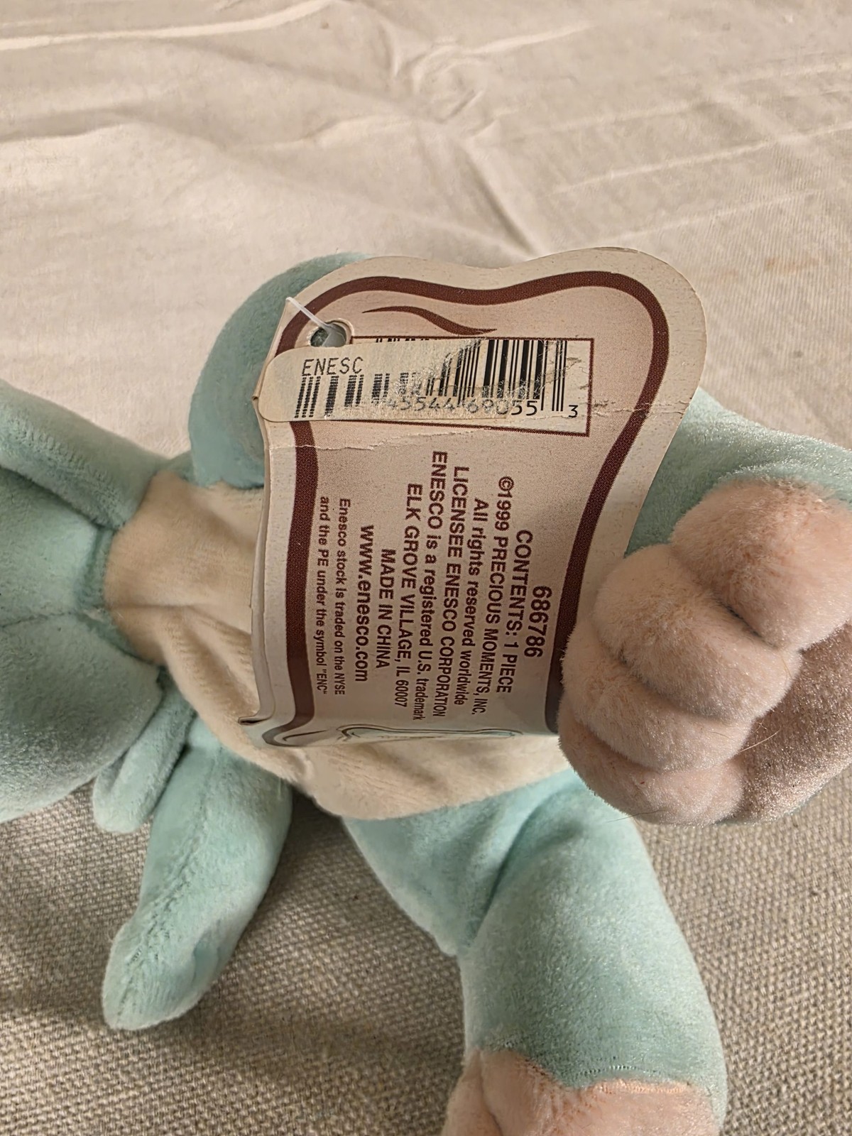 Vintage 1999 Precious Moments Tender Tails Triceratops Plush Toy - Image 3