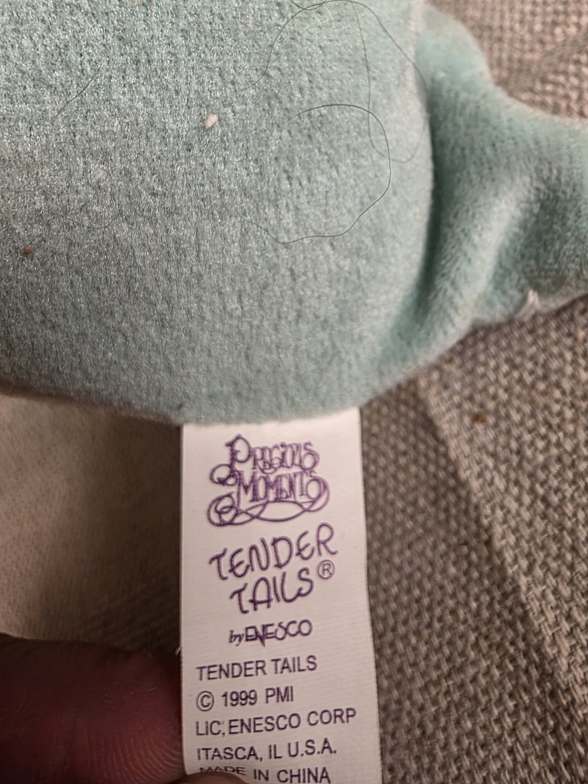 Vintage 1999 Precious Moments Tender Tails Triceratops Plush Toy - Image 7