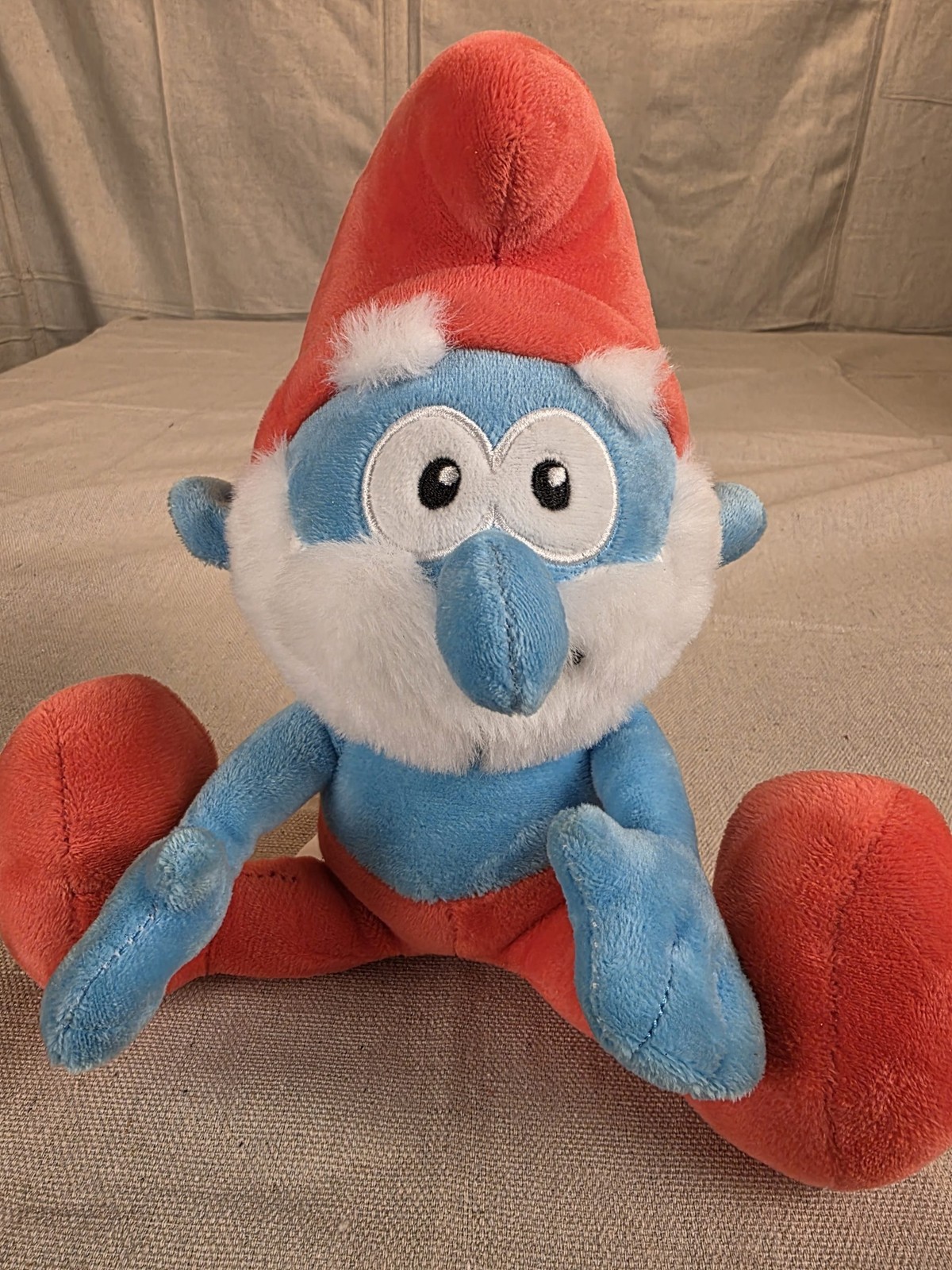 Nanco The Smurfs Papa Smurf Plush Toy 2023 Blue Red 12 Inch - Image 2