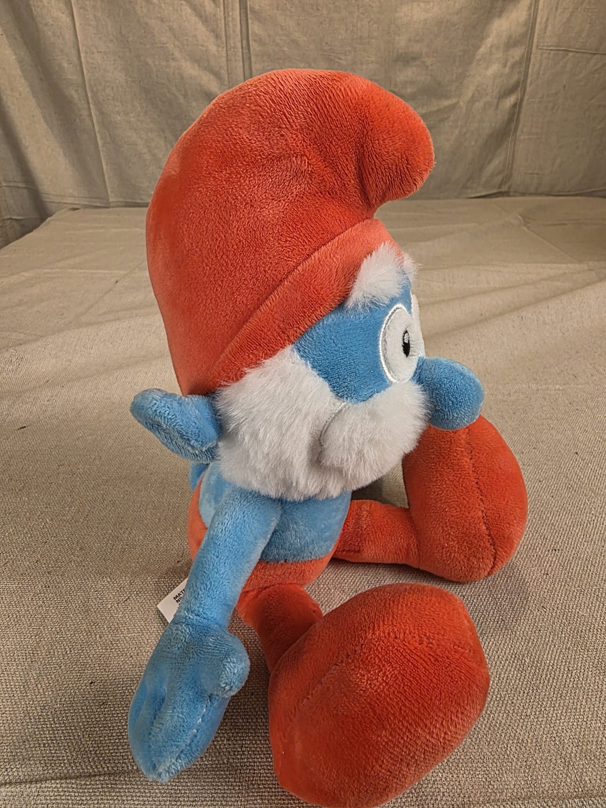 Nanco The Smurfs Papa Smurf Plush Toy 2023 Blue Red 12 Inch - Image 3