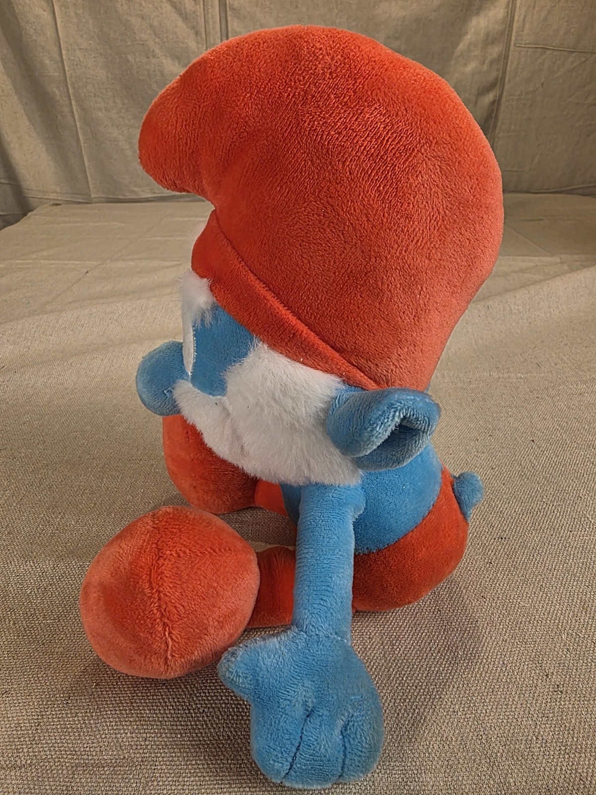 Nanco The Smurfs Papa Smurf Plush Toy 2023 Blue Red 12 Inch - Image 5
