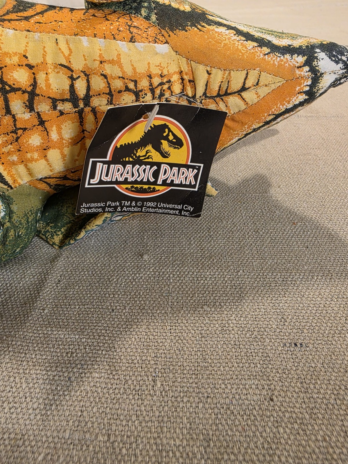 Vintage 1992 Jurassic Park Triceratops Plush Dinosaur ACE Novelty Co - Image 9