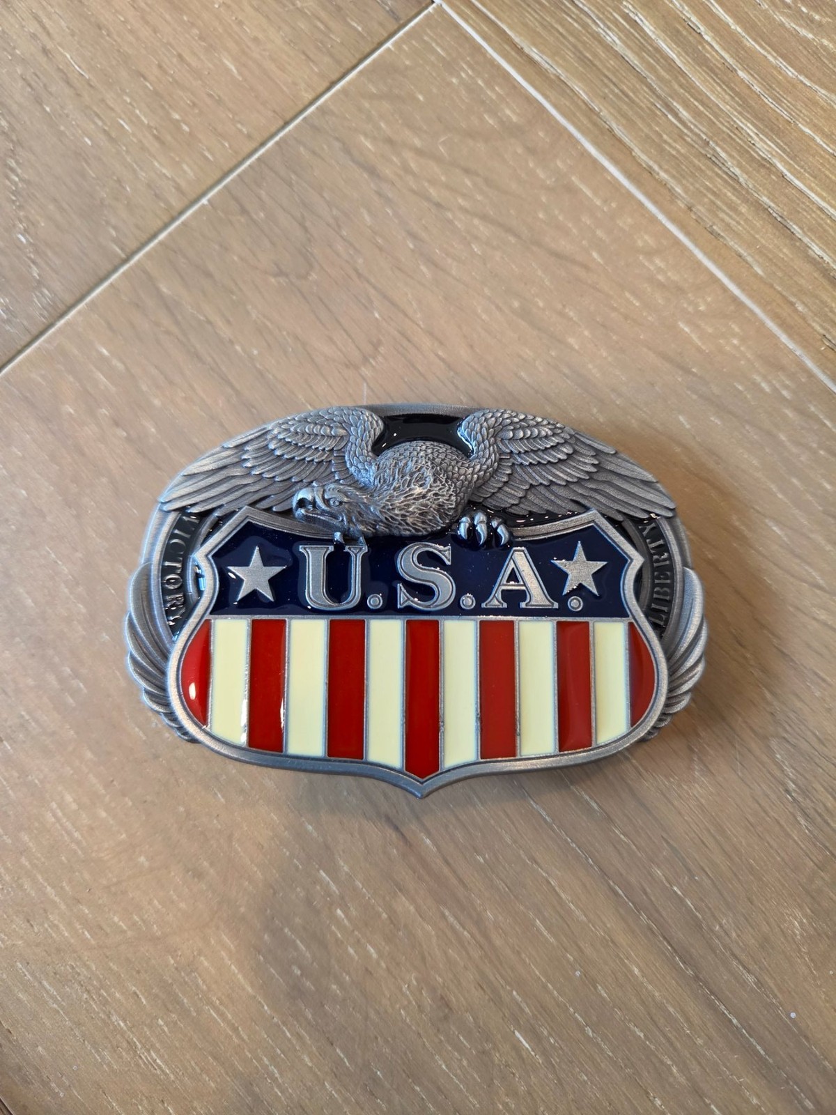 USA American Eagle Shield Patriotic Metal Belt Buckle