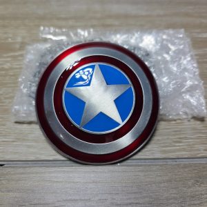 Captain America Shield Round Metal Belt Buckle Red Blue Silver