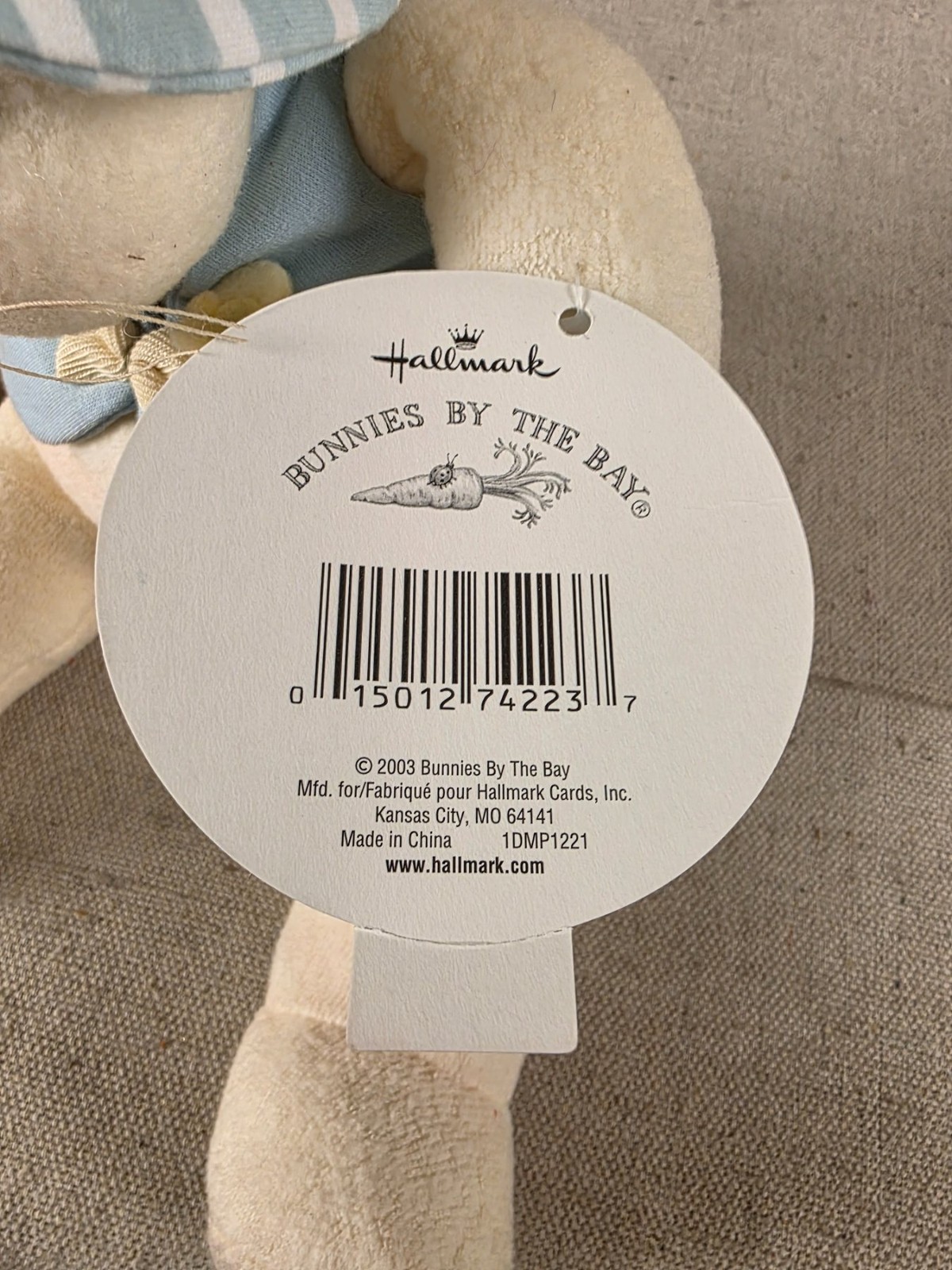 Hallmark Bunnies By The Bay Buttercup Bunny Plush 2003 Vintage - Image 3