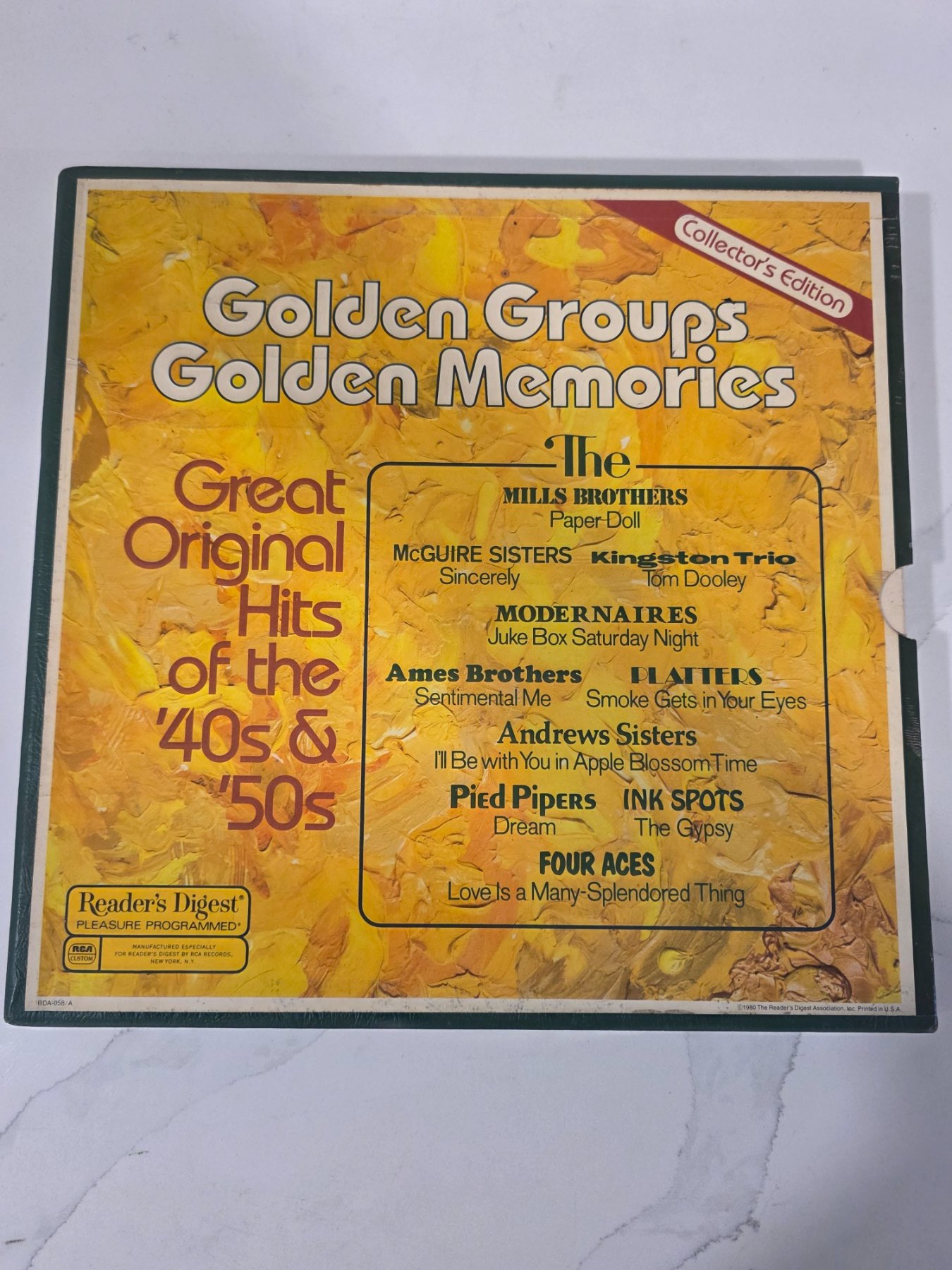 Reader's Digest Golden Groups Golden Memories 8 LP Vinyl Box Set 1980