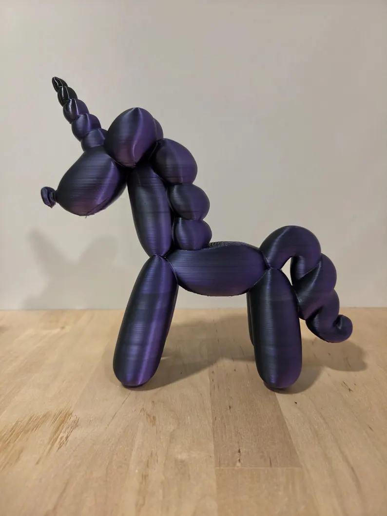 Balloon Unicorn Figurine – 7.5 Inch Purple Unicorn - Image 4