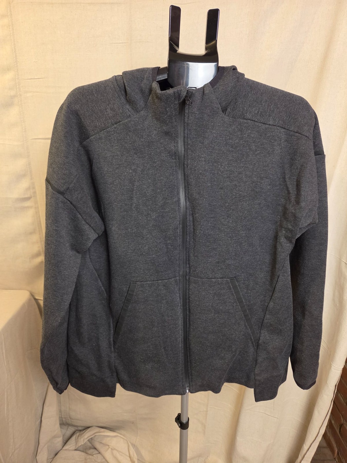 Champion Men's Full-Zip Hoodie XL Dark Gray Cotton Polyester