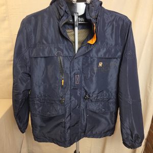 Rough Stock Men's Outdoor Jacket XL Navy Blue Hooded Polyester