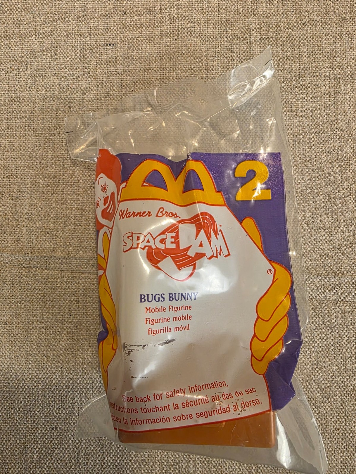 Vintage 1996 McDonald's Space Jam Bugs Bunny Mobile Figurine #2