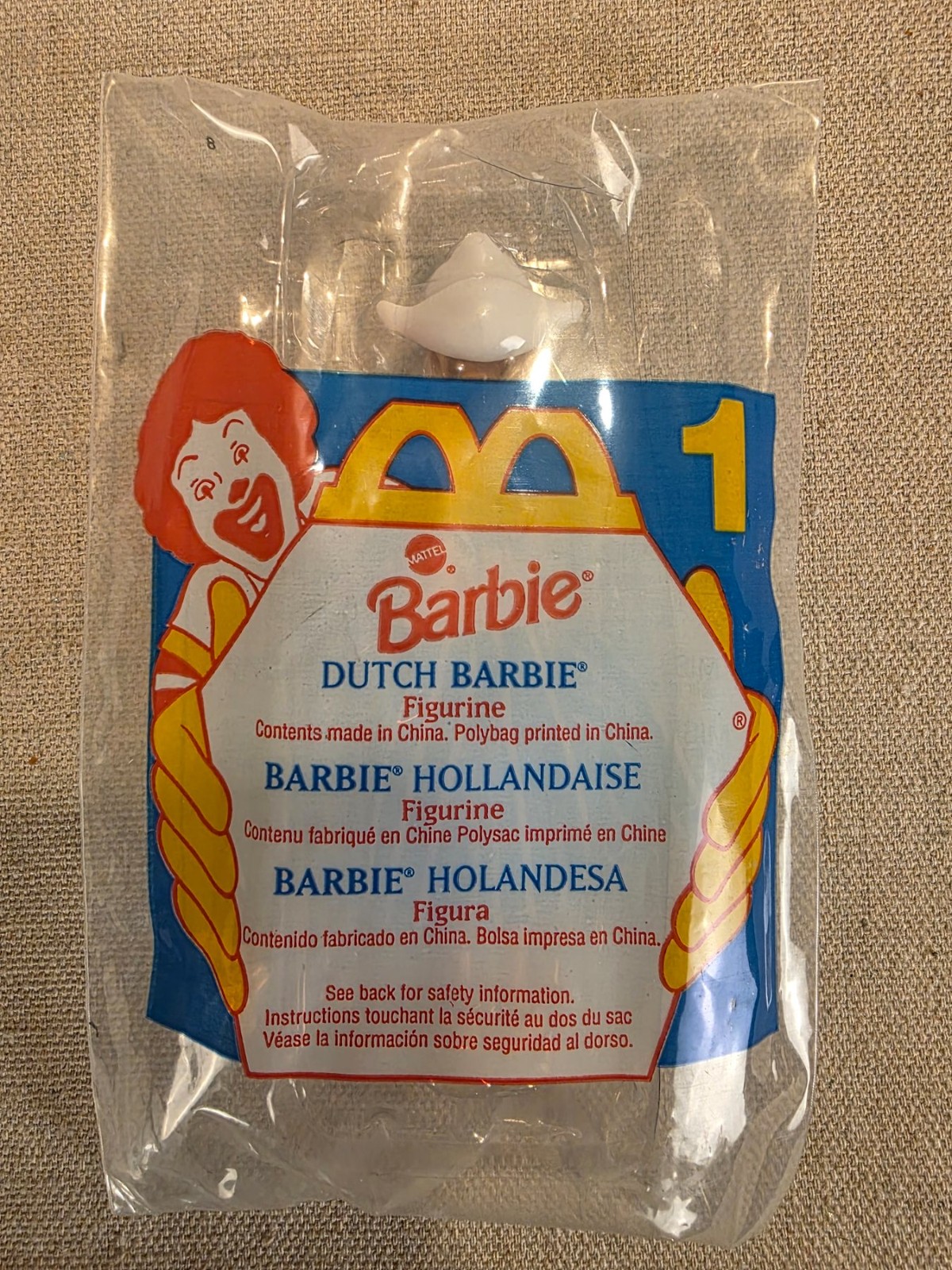 1995 McDonald's Happy Meal Toy Dutch Barbie Figurine #1 Vintage