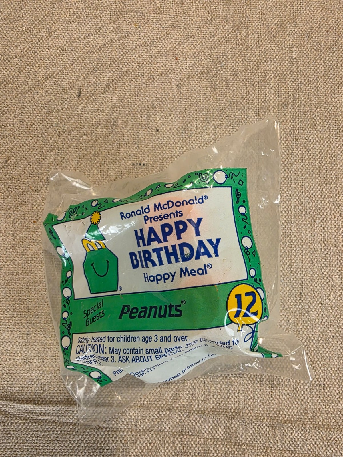 1994 McDonald's Happy Birthday Peanuts #12 Snoopy Train Car Toy New