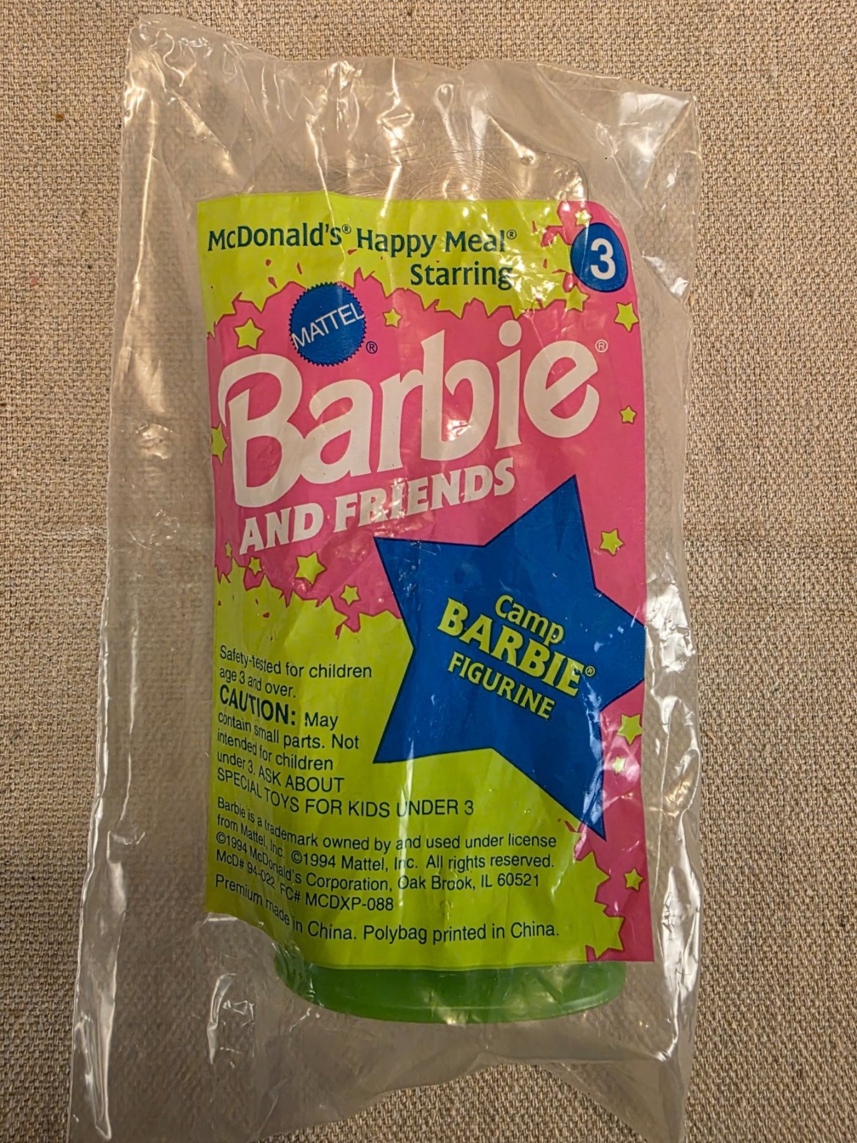 1994 Barbie and Friends Camp Barbie Figurine McDonald's Happy Meal Toy #3