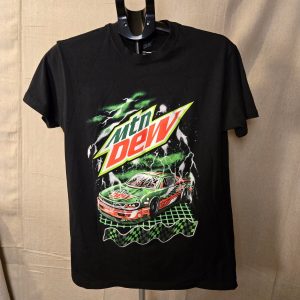 Mountain Dew Racing Graphic T-Shirt Mens Large Black
