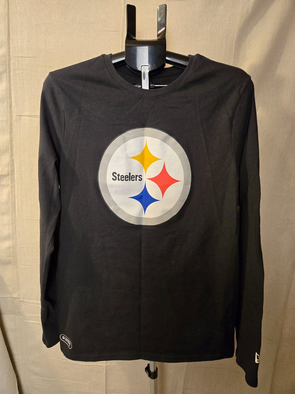 New Era NFL Steelers Long Sleeve Team Apparel Shirt Large Black