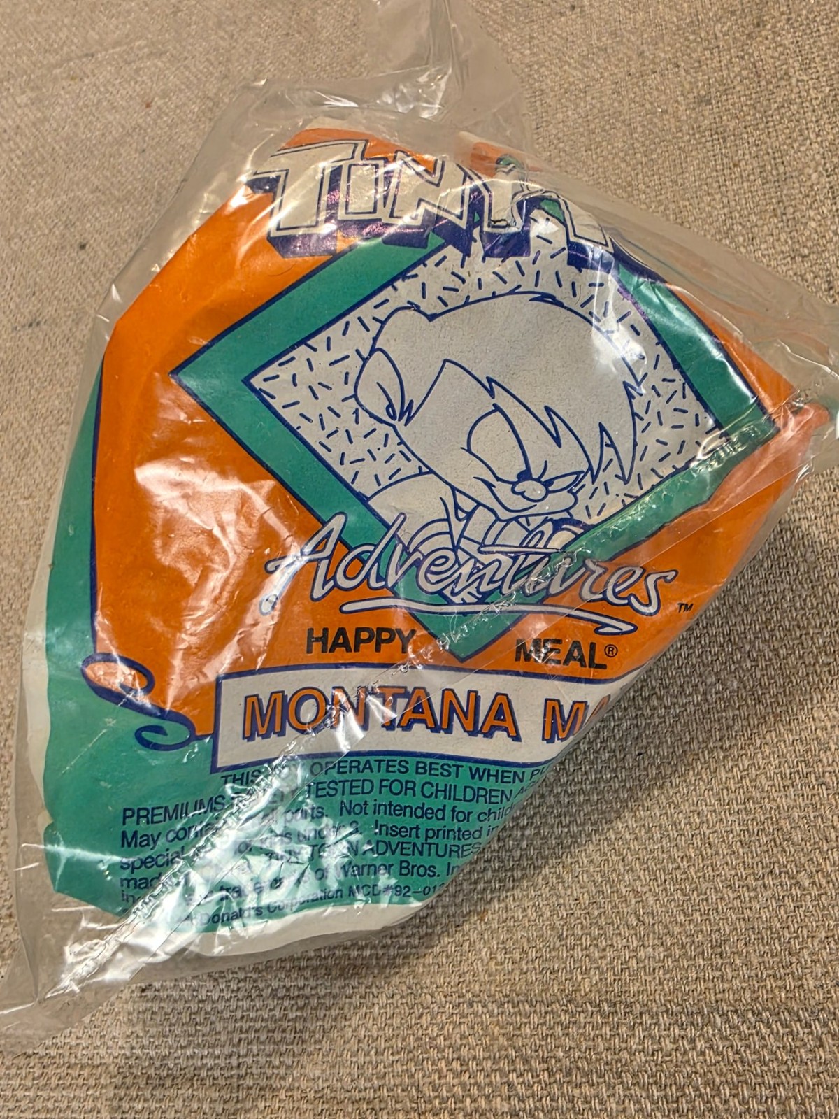 1991 Tiny Toon Adventures Montana Max McDonald's Happy Meal Toy Vintage