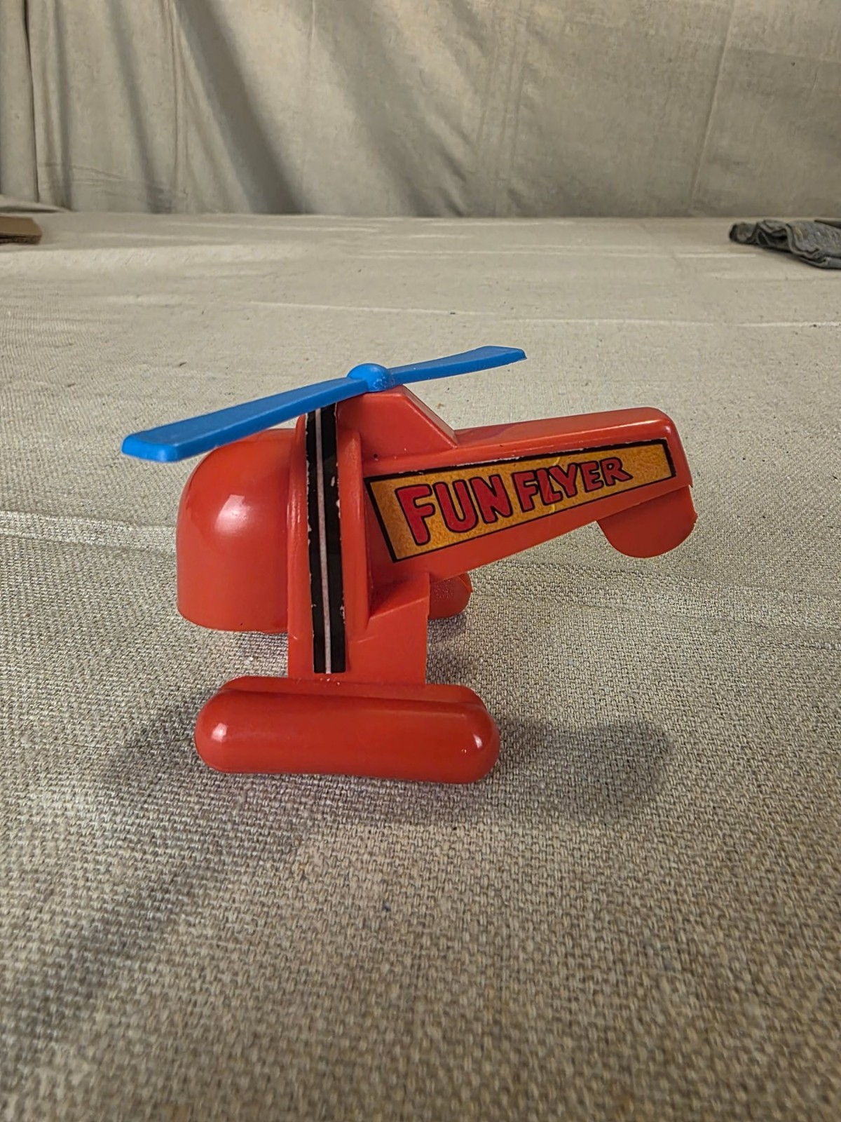 Vintage Fun Flyer Helicopter Toy Viking Plast Sweden
