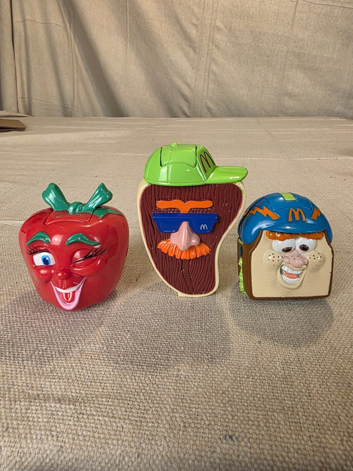 Vintage McDonald's Food Fundamentals Changeables Set of 3 Toys