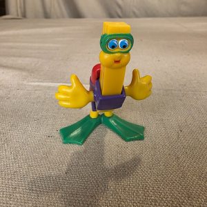 Vintage 1989 McDonald's Fry Benders Scuba Diver Toy
