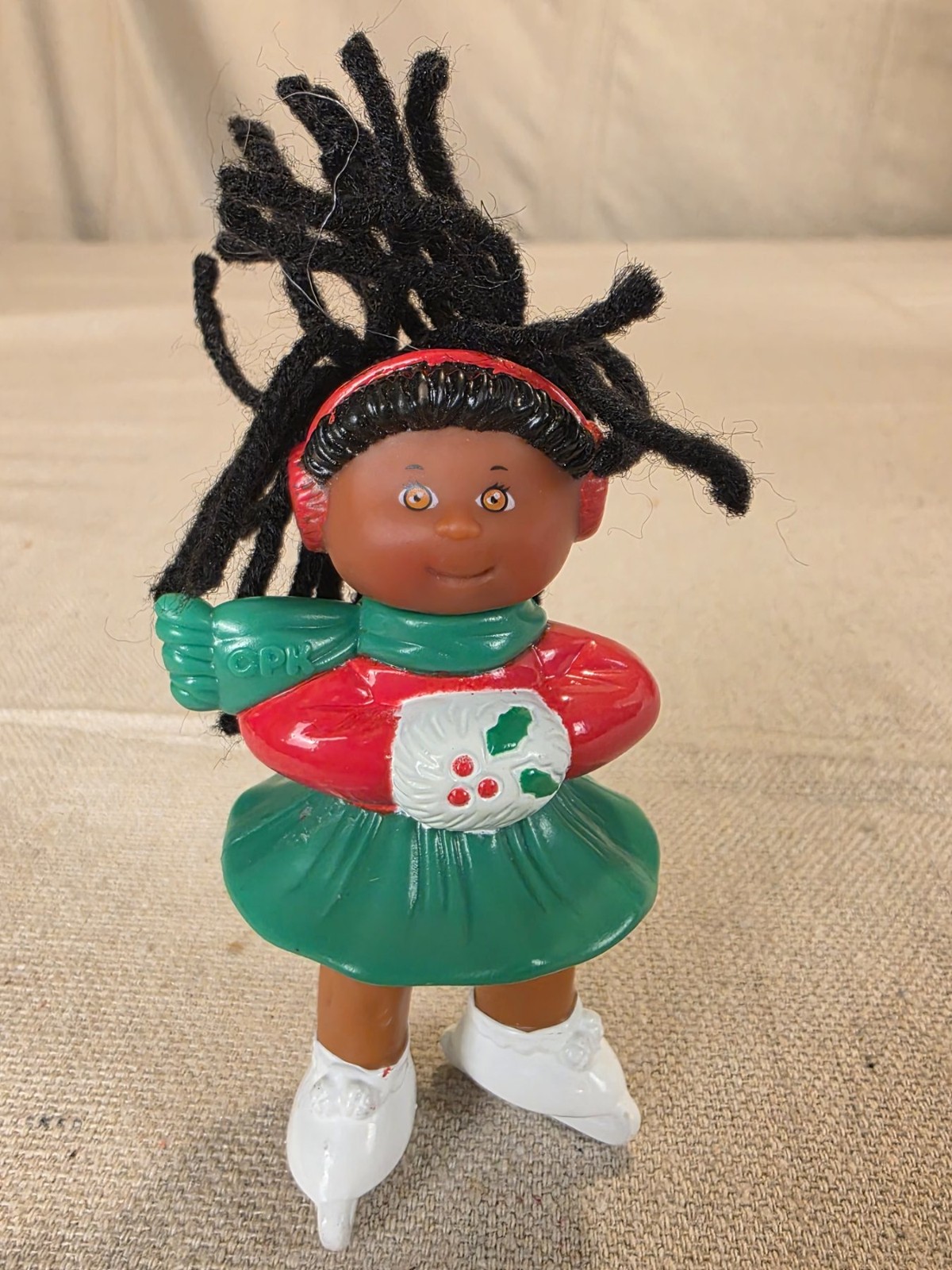 Vintage 1992 Cabbage Patch Kids African American Girl Ice Skater Figurine