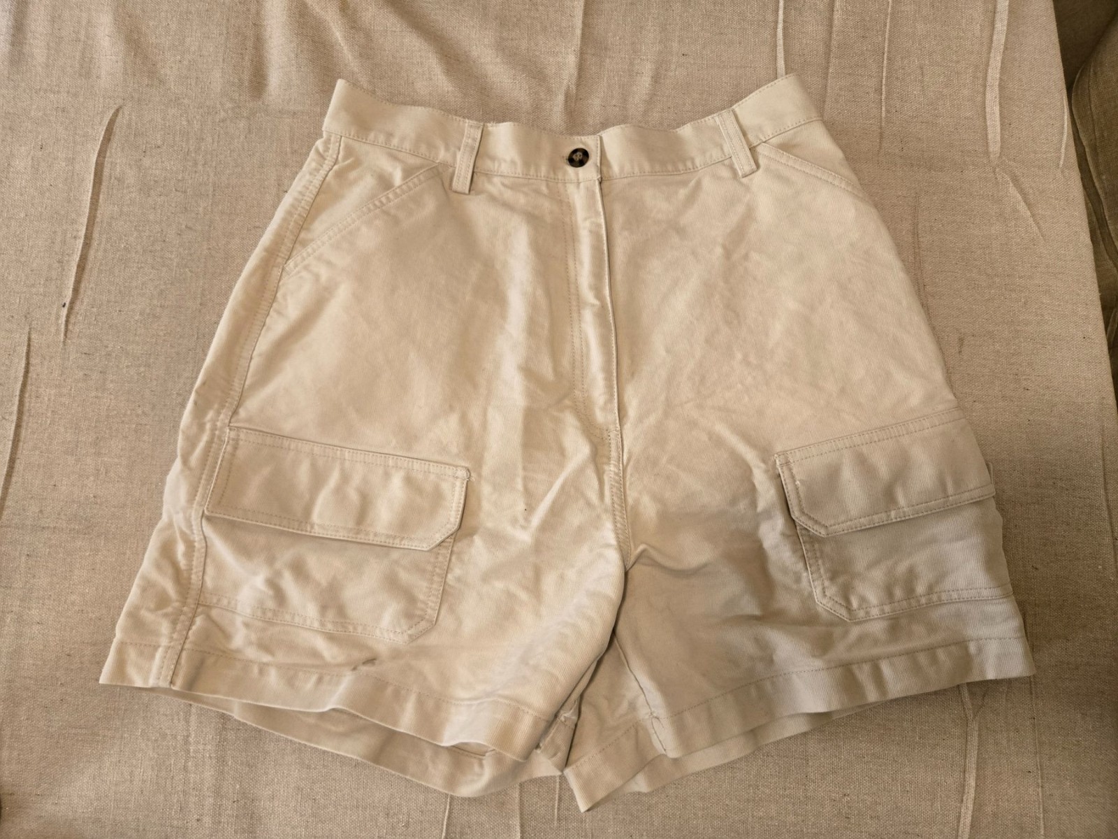 Marsh Landing Women's Cargo Shorts Size 12 Beige Cotton Vintage