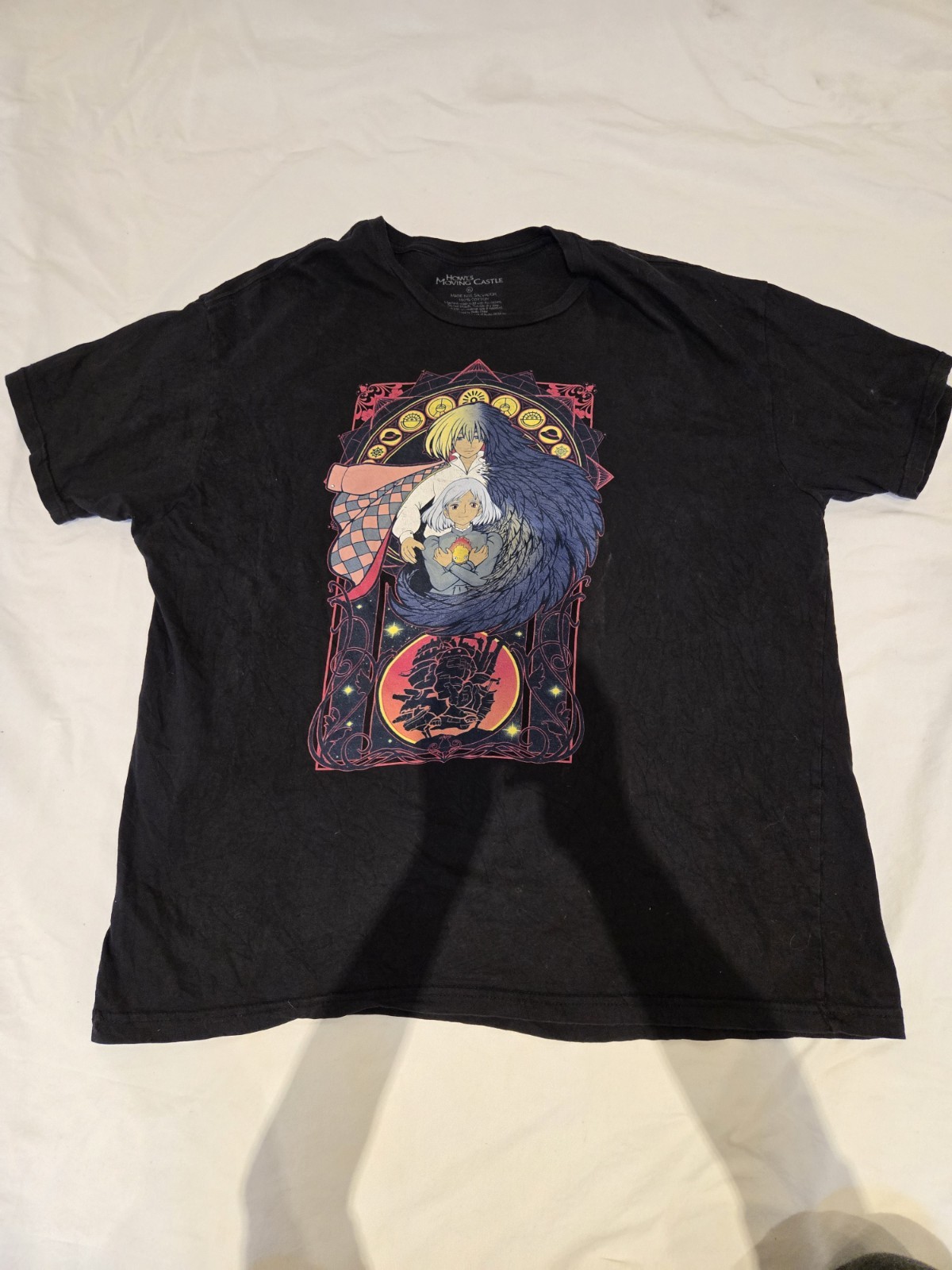 Rare Howl's Moving Castle Ghibli Vintage Anime T-Shirt L Original 2004