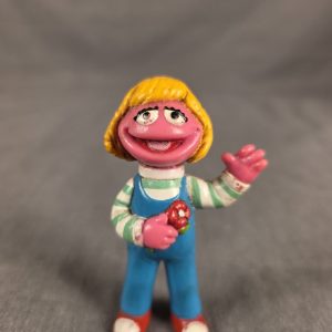 Sesame Street Betty Lou Overalls Plastic PVC Toy Figure Topper 3” JHP Vintage