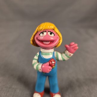 Sesame Street Betty Lou Overalls Plastic PVC Toy Figure Topper 3” JHP Vintage