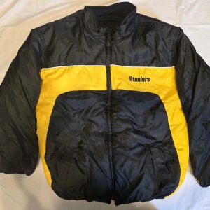 Vintage Pittsburgh Steelers Zip Front Sideline Jacket Reversible XXL