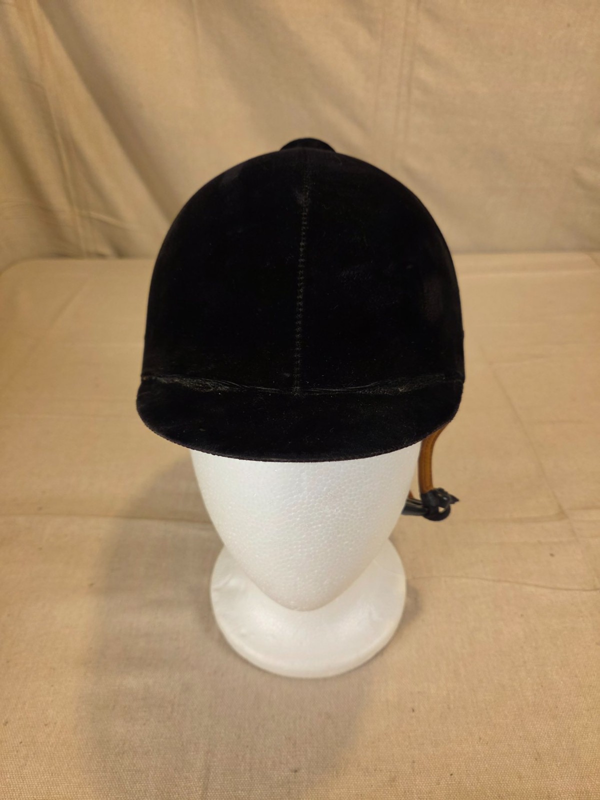 Troxel Grand Prix Black Velvet Equestrian Riding Helmet Size M Vintage